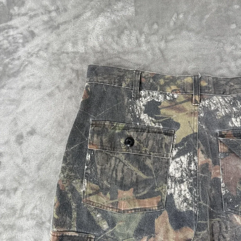 VTG Field Staff Cargo Shorts Men 34 Camo Canvas Hunting Outdoor Utility Workwear